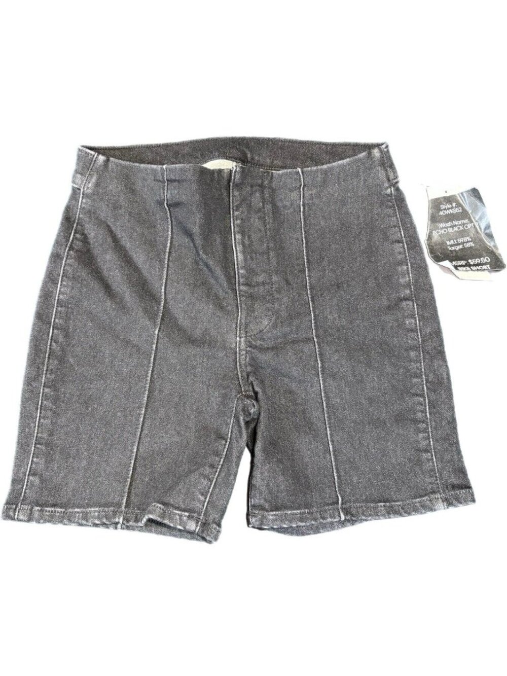 Calvin Klein Womens Sculpt Denim Bike Shorts Echo Black W27